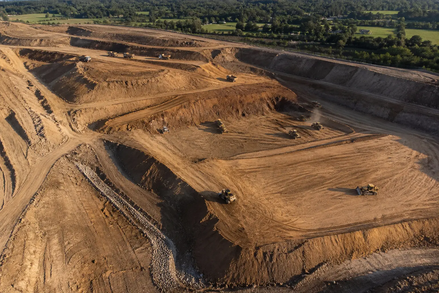 Ridge cut-and-fill